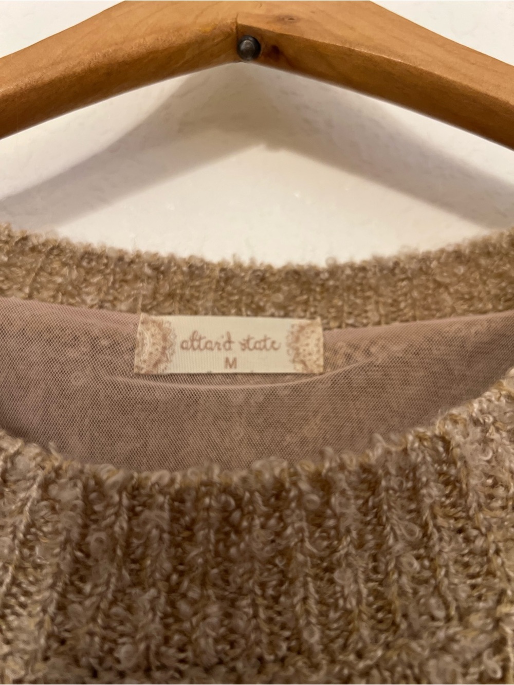 Altar'd State Beige Boho Knit Tunic Sweater (M) - Picture 4 of 15